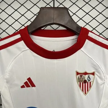 25-26 Kids Sevilla Home Kit Cheap Football Jersey Wholesale Yupoo