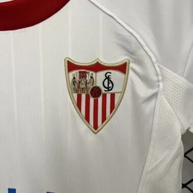 25-26 Kids Sevilla Home Kit Cheap Football Jersey Wholesale Yupoo