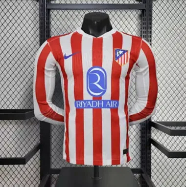 25-26 Players Atletico Madrid Away Long Sleeve Kit Cheap Football Jersey Wholesale Yupoo