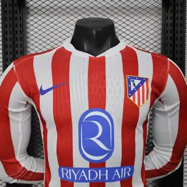 25-26 Players Atletico Madrid Away Long Sleeve Kit Cheap Football Jersey Wholesale Yupoo