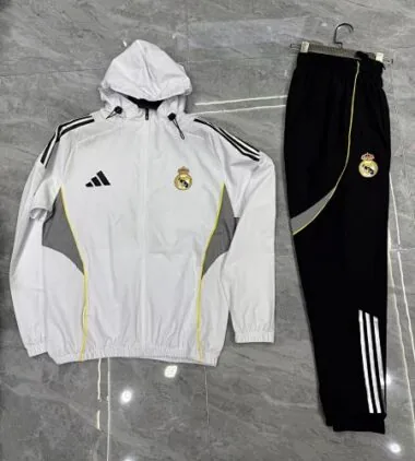 25-26 Real Madrid Windbreaker Jacket Kit Cheap Football Jersey Wholesale Yupoo