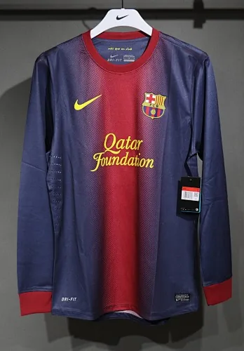 12-13 Retro Player Barcelona Home Kit Long Sleeve Cheap Football Jersey Wholesale Yupoo
