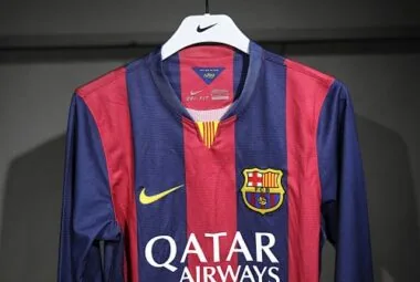 14-15 Retro Player Barcelona Home Kit Long Sleeve Cheap Football Jersey Wholesale Yupoo
