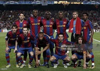 07-08 Retro Player Barcelona Home Kit Cheap Football Jersey Wholesale Yupoo
