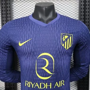 25-26 Player Long Sleeves Atletico Madrid Away S-XXL Cheap Football Jersey Wholesale Yupoo