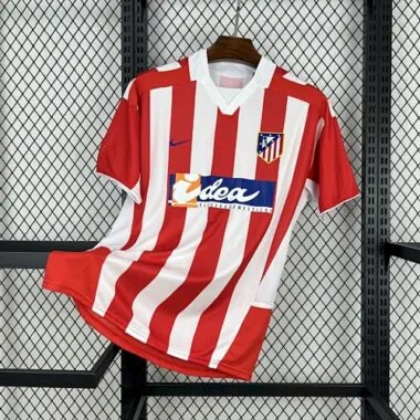 02-03 Atletico Madrid Home Retro Kit Vintage Shirt Cheap Football Jersey Wholesale Yupoo