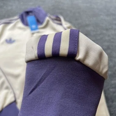 25-26 Real Madrid Long Sleeve Training Suit Purple & White Cheap Soccer Jerseys Yupoo