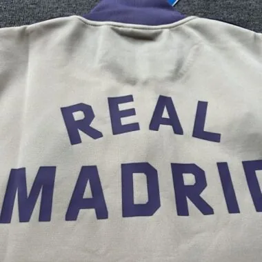 25-26 Real Madrid Long Sleeve Training Suit Purple & White Cheap Soccer Jerseys Yupoo