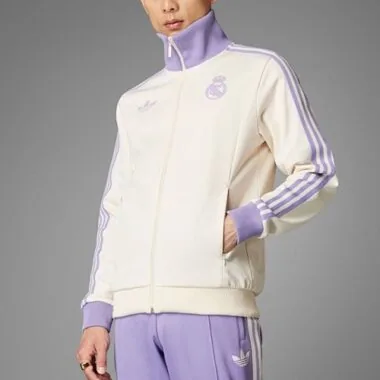 25-26 Real Madrid Long Sleeve Training Suit Purple & White Cheap Soccer Jerseys Yupoo