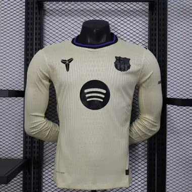 25-26 Player Barcelona Away Long Sleeve Kit Cheap Football Jersey Wholesale Yupoo