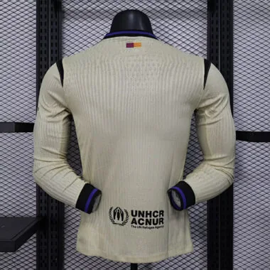 25-26 Player Barcelona Away Long Sleeve Kit Cheap Football Jersey Wholesale Yupoo