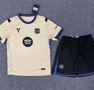 25-26 Kids Barcelona Away Kit Football Jersey