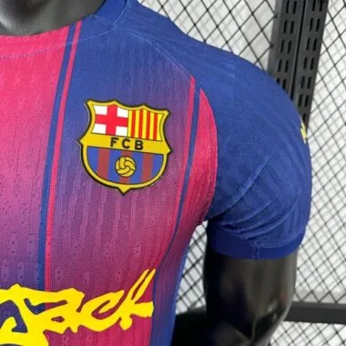 25-26 Player Barcelona Home x Travis Scott Kit S-3XL Cheap Football Jersey Wholesale Yupoo