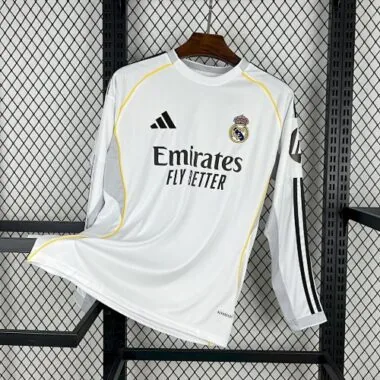 25-26 Long sleeves Real Madrid Home Kit S-4XL