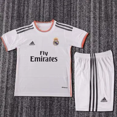 13-14 Retro Kids Real Madrid Home Kit