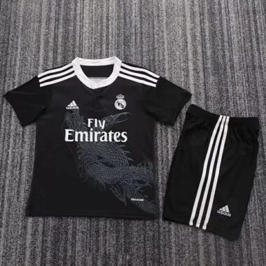 14-15 Retro Kids Real Madrid Second Away Kit