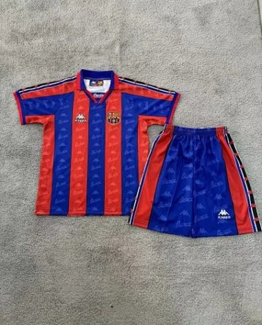 96-97 Retro Kids Barcelona Home Kit