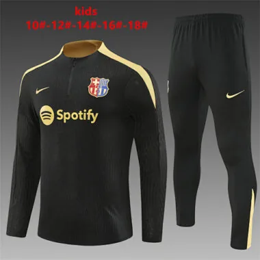 24-25 Barcelona Kids Long Sleeve Training Suit Yupoo
