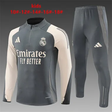 24-25 Real Madrid Kids Long Sleeve Training Suit Yupoo