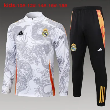 24-25 Real Madrid Kids Long Sleeve Training Suit Yupoo