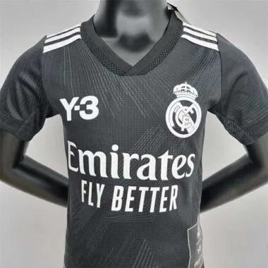 22-23 Real Madrid Y3 black kids kit