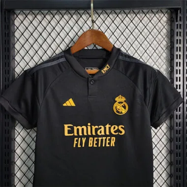 23-24 Kids Real Madrid Third away Size 16-28 Soccer Jerseys
