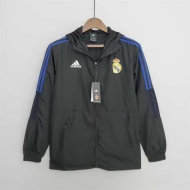22-23 Real Madrid black windbreaker
