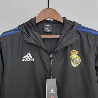 22-23 Real Madrid black windbreaker