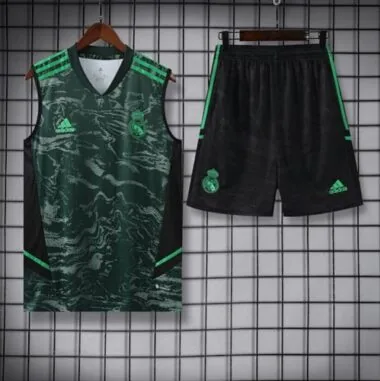 23-24 Real Madrid Training Vest Suits Green Sleeveless Kit