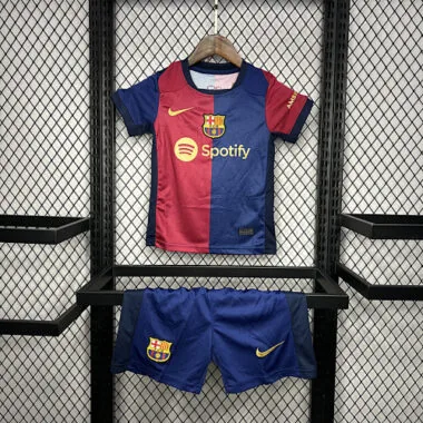 24-25 Barcelona Home Kid Kits Youth Apparels