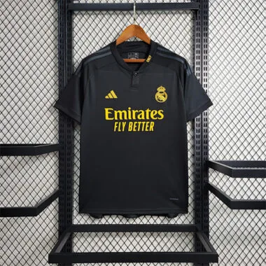 23-24 Real Madrid Third Kit Black Shirt