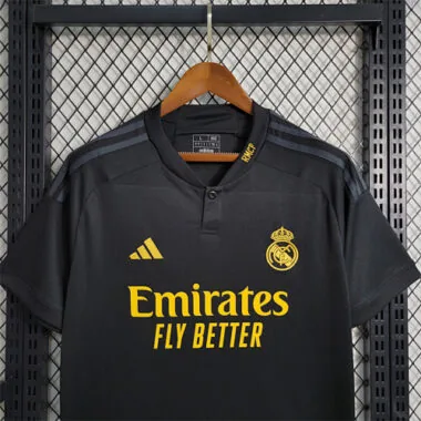 23-24 Real Madrid Third Kit Black Shirt