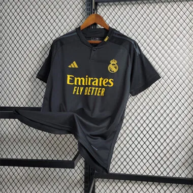 23-24 Real Madrid Third Kit Black Shirt
