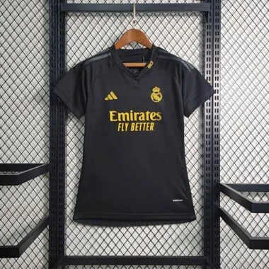 23-24 Real Madrid Third Kit Women Black Shirt