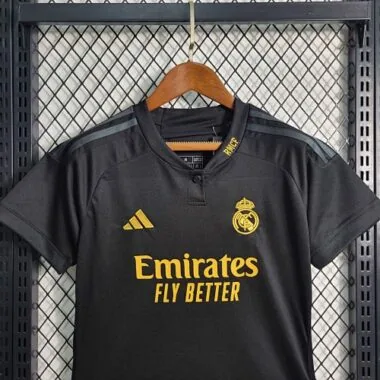 23-24 Real Madrid Third Kit Women Black Shirt