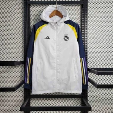 23-24 Real Madrid White Windbreaker New Jackets