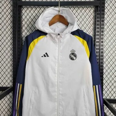 23-24 Real Madrid White Windbreaker New Jackets