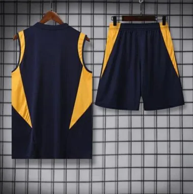 23-24 Real Madrid Training Suits Navy Vest Kit