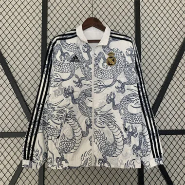 23-24 Real Madrid Reversible Dragon Windbreaker White
