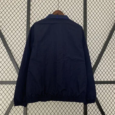 23-24 Real Madrid Trench Coat Reversible Windbreaker Navy