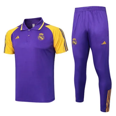 23-24 Real Madrid Purple Polo Suits