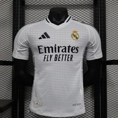 24-25 Real Madrid Home Kit Player Version Shirt S-5XL With All Kind of Badges