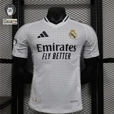 24-25 Real Madrid Home Kit Player Version Shirt S-5XL With All Kind of Badges