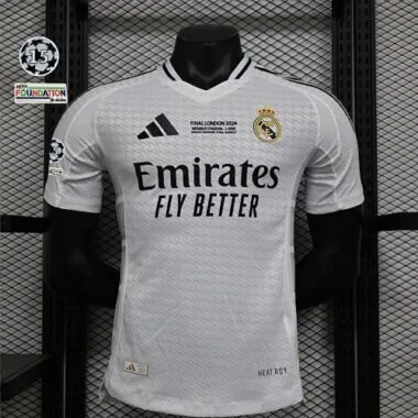 24-25 Real Madrid Home Kit Player Version Shirt S-5XL With All Kind of Badges