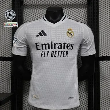 24-25 Real Madrid Home Kit Player Version Shirt S-5XL With All Kind of Badges