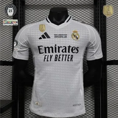 24-25 Real Madrid Home Kit Player Version Shirt S-5XL With All Kind of Badges