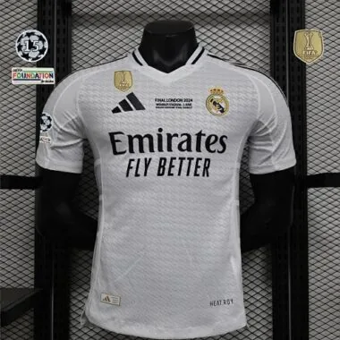 24-25 Real Madrid Home Kit Player Version Shirt S-5XL With All Kind of Badges