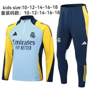 24-25 Real Madrid Kids Long Sleeve Training Suit Yupoo