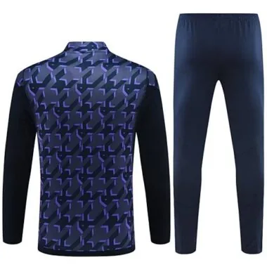23-24 Real Madrid Adults And Kids Training Suits Navy Long Sleeve Tracksuits