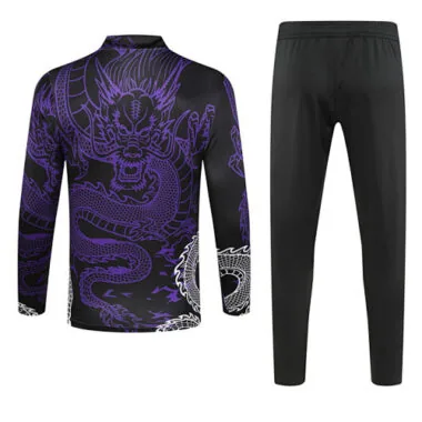 2023/24 Real Madrid Purple Training Suit Long Sleeve Sweat Kits